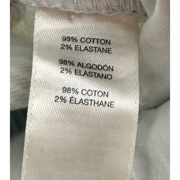 Chico’s Jeans Womens Sz‎ 6 Platinum Cropped Pinstriped Denim Light Wash Stretch - Picture 5 of 6